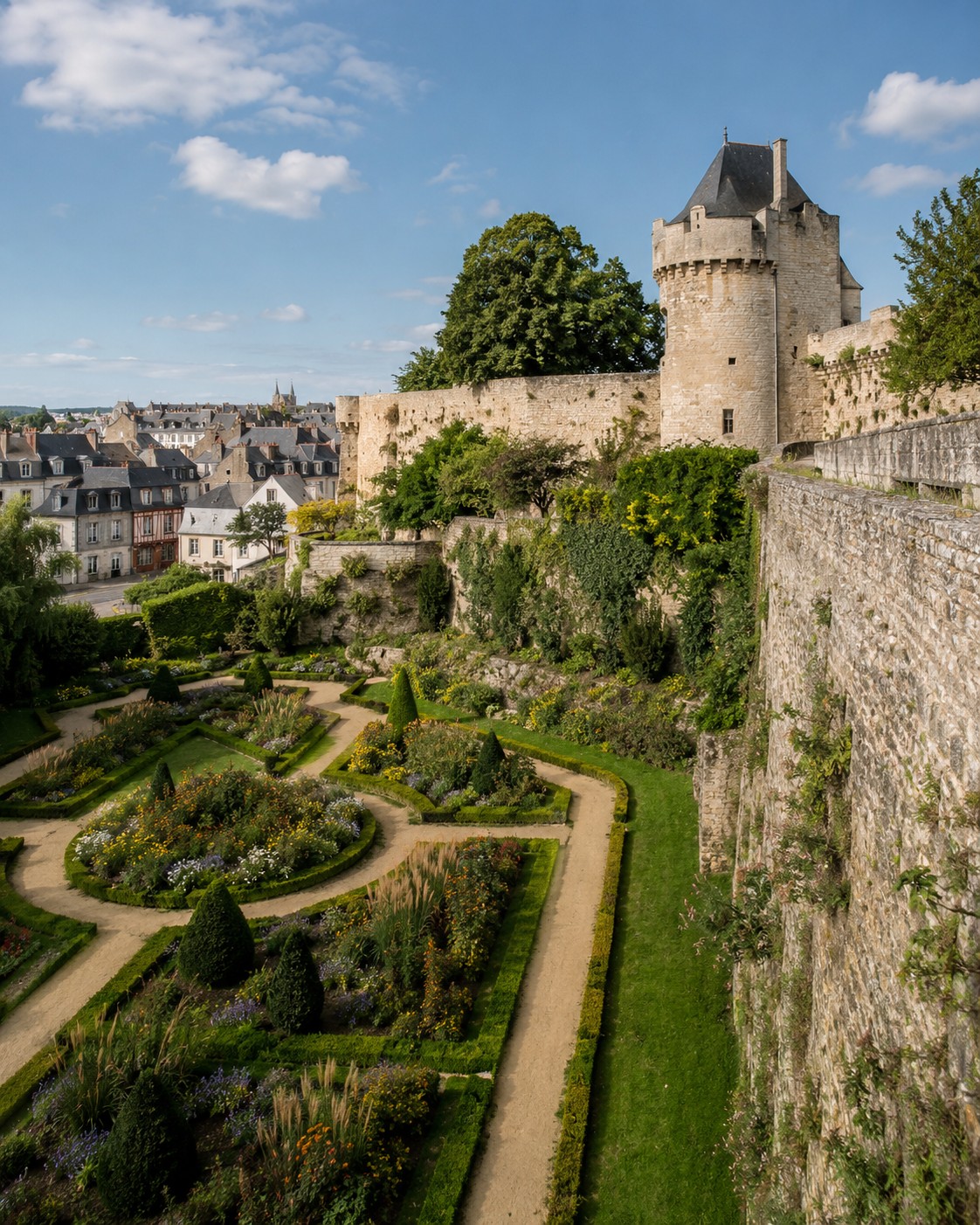 Remparts médiévaux et jardins de Vannes pour illustrer le Plan B